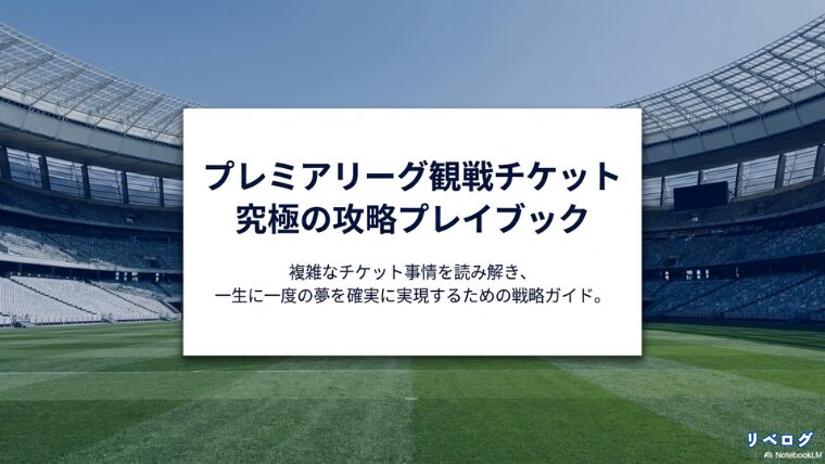 プレミアリーグのチケット完全攻略ガイドの表紙スライド