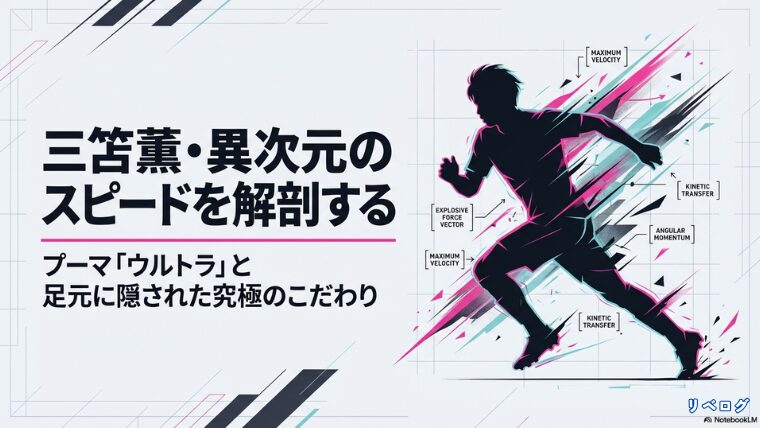 プーマ「ウルトラ」と足元に隠された究極のこだわりによる三笘薫の爆発的なスピードの図解