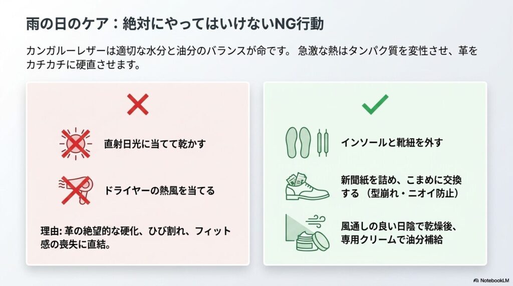 雨の日に直射日光やドライヤーを避ける理由と正しい乾燥・ケア方法